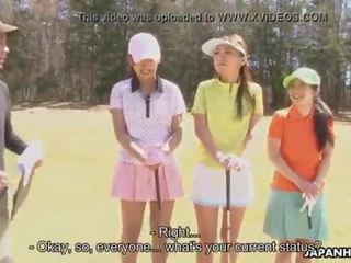 Asiatisch golf slattern wird gefickt auf die ninth loch