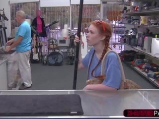 Superb redhead Dolly Little gets hammered by Shawns huge member